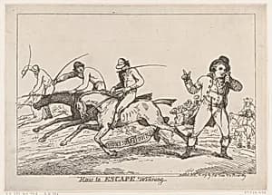 How to Escape Winning by Thomas Rowlandson|George, Prince of Wales|Samuel Chifney Jr.