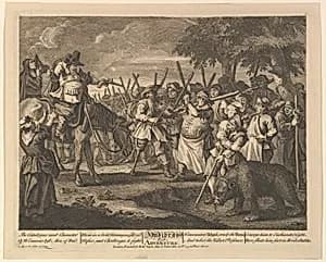Hudibras's First Adventure (Twelve Large Illustrations for Samuel Butler's Hudibras, Plate 3) by William Hogarth|Samuel Butler|Robert Sayer