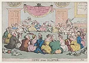 Hunt The Slippers by Thomas Rowlandson