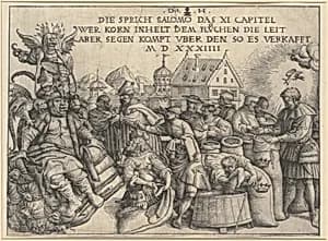 Illustration to Proverbs 11: 26 by Daniel Hopfer