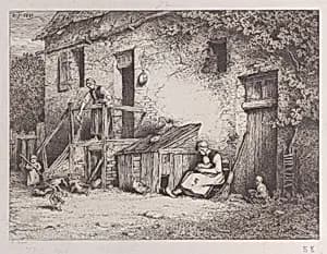 In Front of the House by Charles Jacque