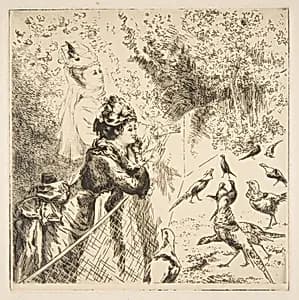 In the Zoological Garden by Félix Bracquemond
