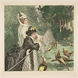 In the Zoological Garden by Félix Bracquemond
