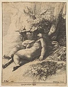 Infant Hercules asleep by Parmigianino (Girolamo Francesco Maria Mazzola)|Wenceslaus Hollar