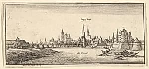 Ingolstadt, from "German Views" by Wenceslaus Hollar