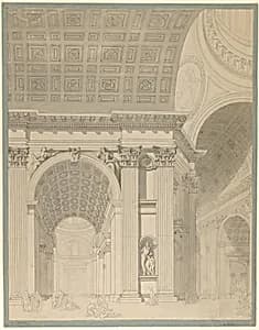 Interior of St. Peter's Basilica by Jean François Chalgrin