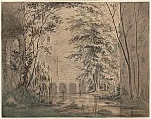 Inundated Ruins of a Monastery by Karl Blechen