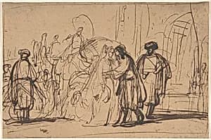 Isaac's Reception of Rebecca by Gerbrand van den Eeckhout