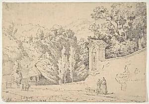 Italian Landscape by Anonymous, French, 19th century