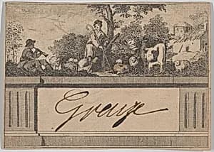 Jean-Baptiste Greuze, calling card