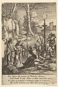 Jesus confronting his detractors by Hans Holbein the Younger|Wenceslaus Hollar