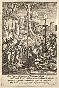 Jesus confronting his detractors by Hans Holbein the Younger|Wenceslaus Hollar