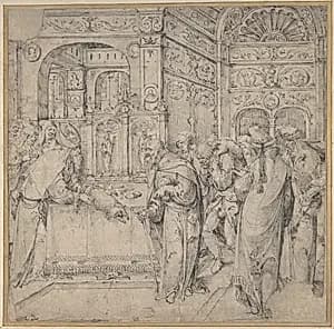 Joachim's Offering Refused by Jan Wellens de Cock|Dirck Vellert