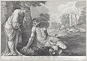 Job rebuked by his wife by Pietro Monaco|Francesco Maffei
