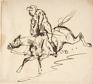 Jockey on a Horse by Théodore Gericault|Anonymous, French, 19th century