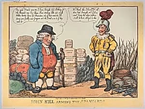 John Bull Arming The Spaniards by Thomas Rowlandson|Rudolph Ackermann, London|Joseph Bonaparte