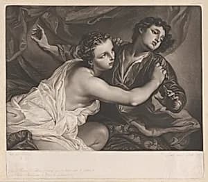 Joseph and Potiphar's Wife by Joseph Adrianus Clarot|Giambettino Cignaroli