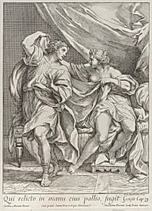 Joseph and Potiphar's wife by Carlo Maratti|Hieronymus Ferroni