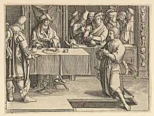Joseph Interpreting Pharoah's Dreams (copy) by Clement de Jonghe|Lucas van Leyden