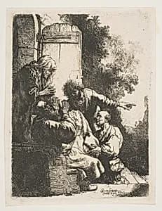 Joseph's Coat Brought to Jacob by Rembrandt (Rembrandt van Rijn)