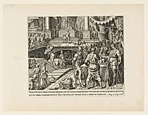 Josiah Celebrating Passover by Philips Galle|Claes Jansz. Visscher|Maarten van Heemskerck