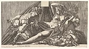 Jupiter and Antiope by Master FG|Francesco Primaticcio