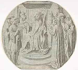 King Ahasuerus in Council by Lucas van Leyden|Pseudo-Aert Ortkens
