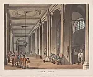 King's Mews, Charing Cross by Auguste Charles Pugin|Rudolph Ackermann, London|Thomas Rowlandson|Joseph Constantine Stadler