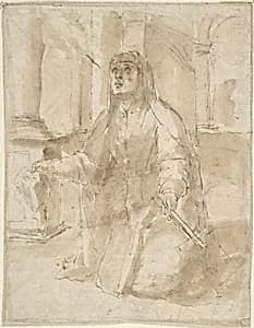 Kneeling Figure of a Nun by Anonymous, Spanish, School of Seville, 17th century
