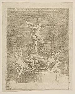 "La Colere de Neptune," fontaine by Gabriel de Saint-Aubin