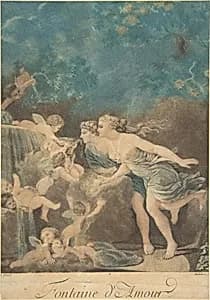 La Fontaine d'Amour by Jean Honoré Fragonard|Jean-Baptiste Audebert