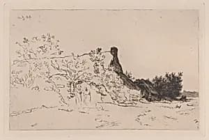 La Grande Chaumière Kercassier by Charles Jacque