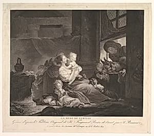 La Mere de Famille by Jean Honoré Fragonard|Antoine Louis Romanet