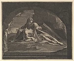 La Vierge au sepulcre by Jean Morin|Annibale Carracci
