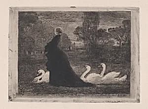 Lady of the Swans by Félix-Hilaire Buhot