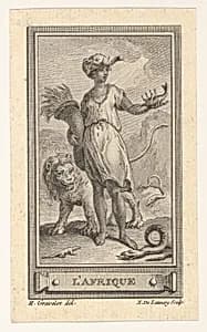 L'Afrique, from the Almanach iconologique by Hubert François Gravelot