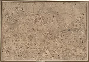 Lamentation over the Dead Christ by Anonymous, Italian, Roman-Bolognese, 17th century