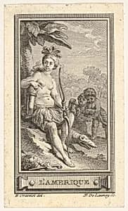 L'Amerique, from the Almanach iconologique by Hubert François Gravelot|Nicolas de Launay