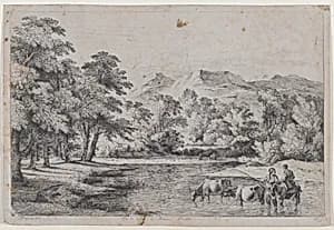 Landscape after Fouquières by Jean Jacques de Boissieu|Joseph François Foulquier