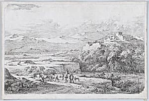 Landscape after Van der Cabel by Jean Jacques de Boissieu|Adriaen van der Cabel