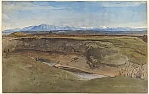 Landscape near Rome by August Leopold Venus|Albert Venus