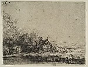 Landscape with a Cow Drinking by Rembrandt (Rembrandt van Rijn)|Claude Henri Watelet