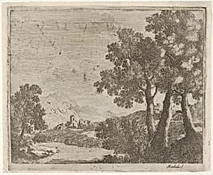 Landscape with a Distant Village by Lodovico Mattioli