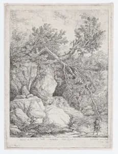 Landscape with a Fallen Tree by Hubert Robert