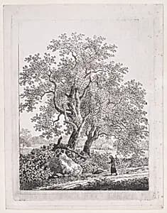 Landscape with a Strolling Woman by Johann Christian Klengel
