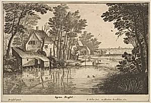Landscape with an Angler by Wenceslaus Hollar|Jan Brueghel the Elder