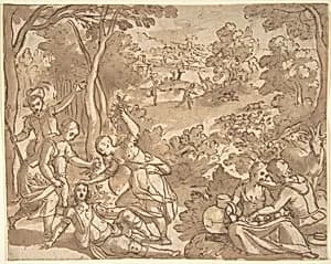 Landscape with Lovers and Hunters