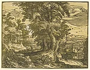 Landscape with Seated Couple by Hendrick Goltzius