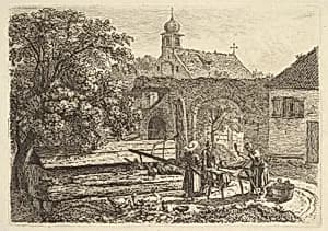 Laundress at an Artesian Well by Johann Christoph Erhard