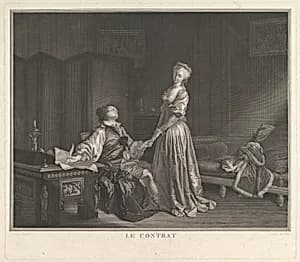 Le Contrat by Jean Honoré Fragonard|Maurice Blot